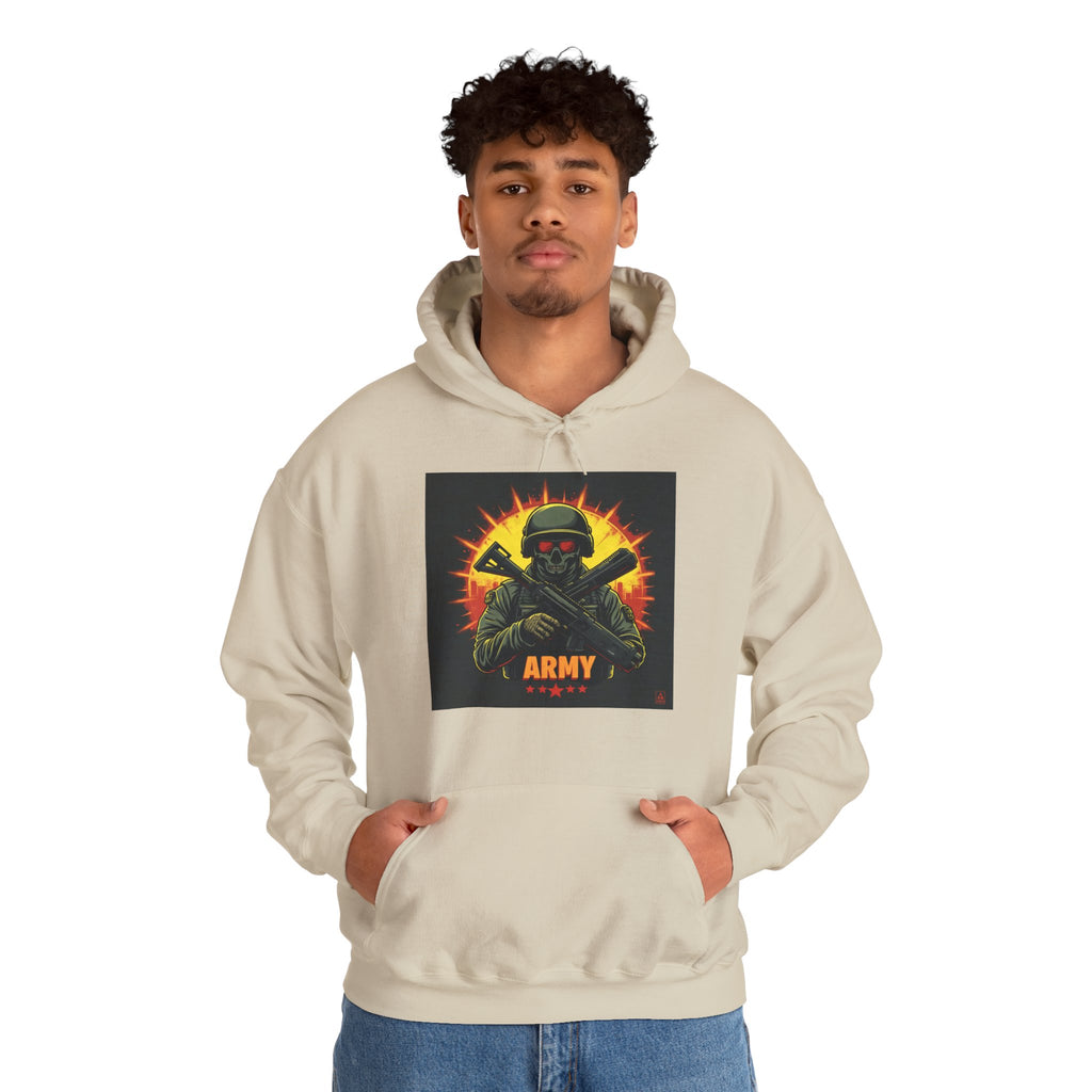 Army Tribute Skull Soldier Hoodie | Intuition Within