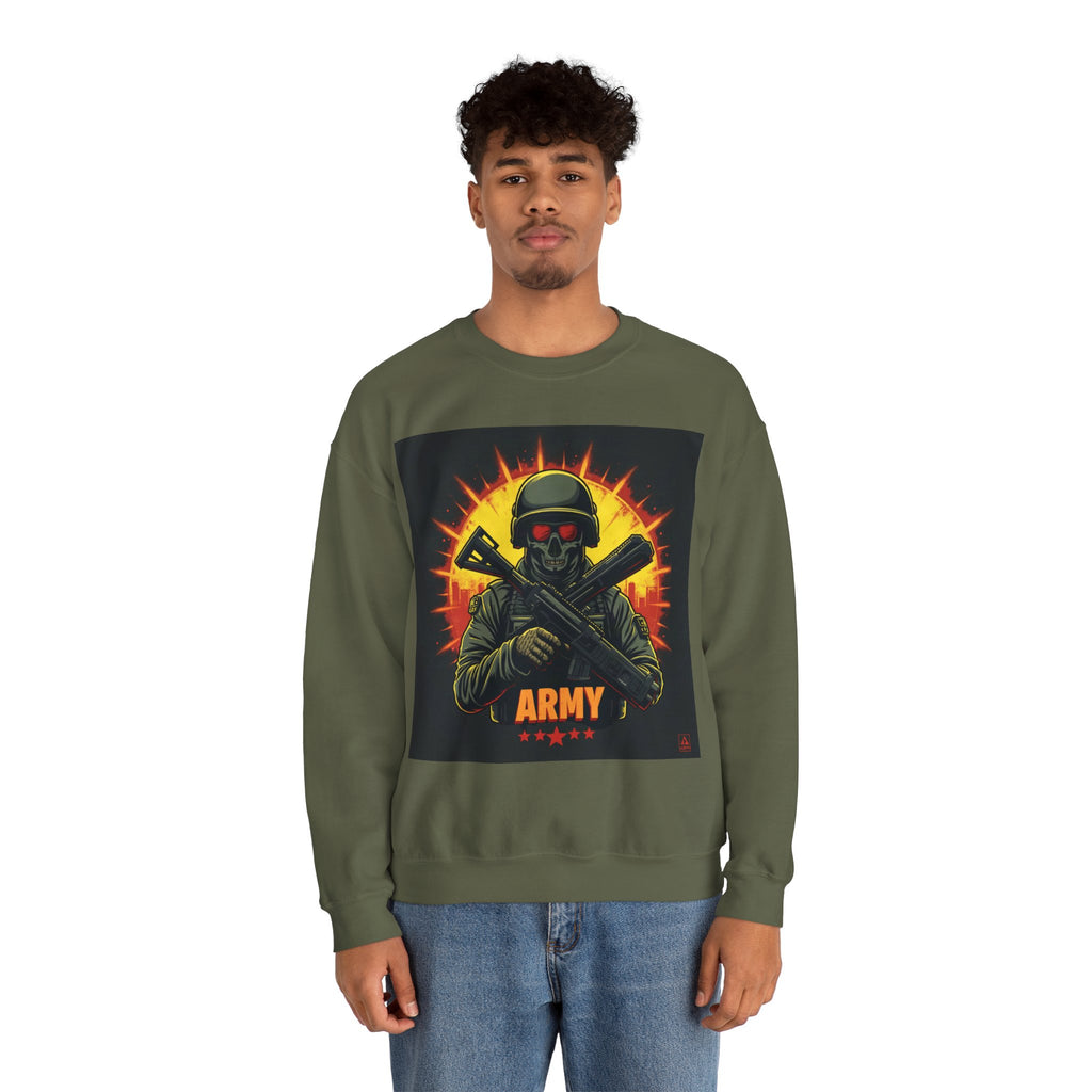Army Tribute Skull Graphic Sweatshirt | Intuition Within