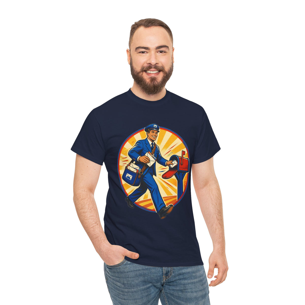 Male Mail Carrier Retro Tribute Tee