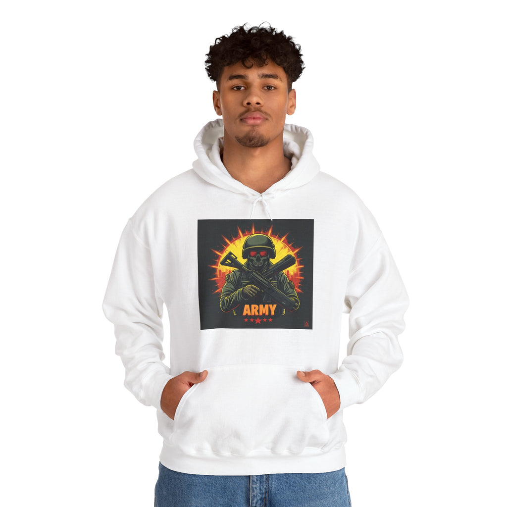 Army Tribute Skull Soldier Hoodie | Intuition Within