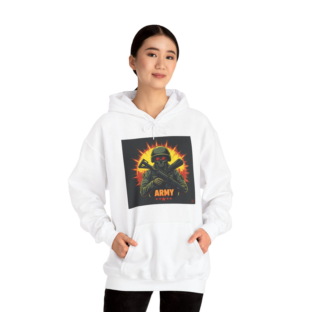 Army Tribute Skull Soldier Hoodie | Intuition Within