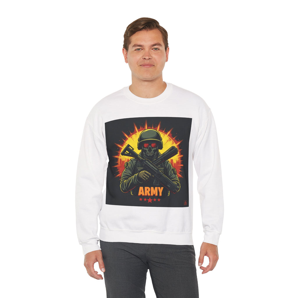 Army Tribute Skull Graphic Sweatshirt | Intuition Within