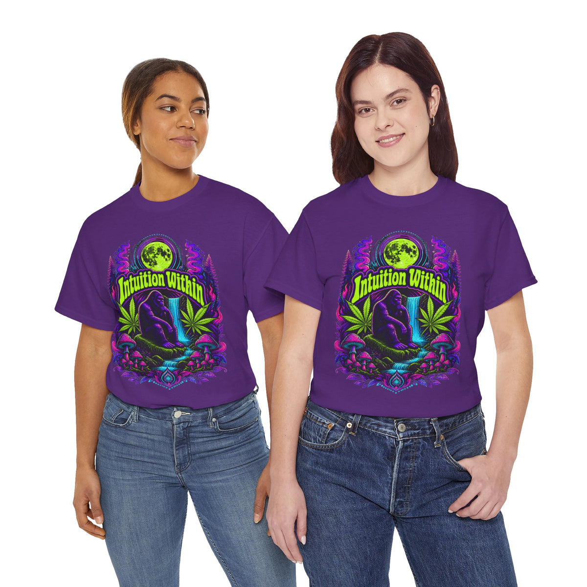 Moonlit Bigfoot Waterfall Graphic Tee
