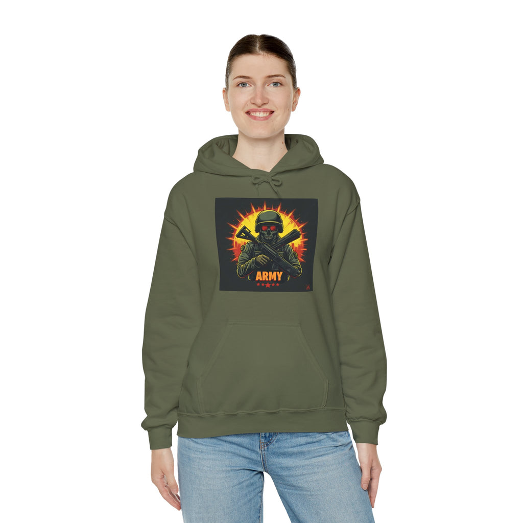 Army Tribute Skull Soldier Hoodie | Intuition Within