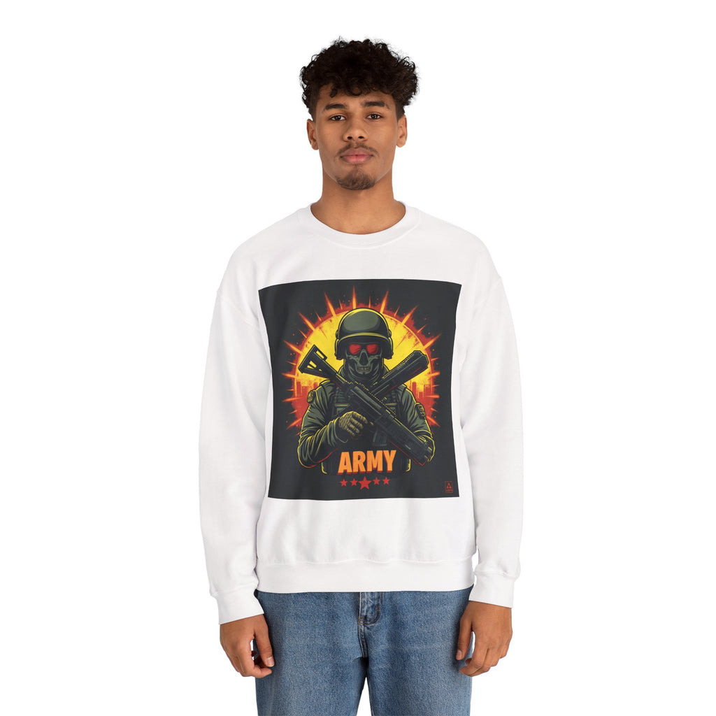 Army Tribute Skull Graphic Sweatshirt | Intuition Within