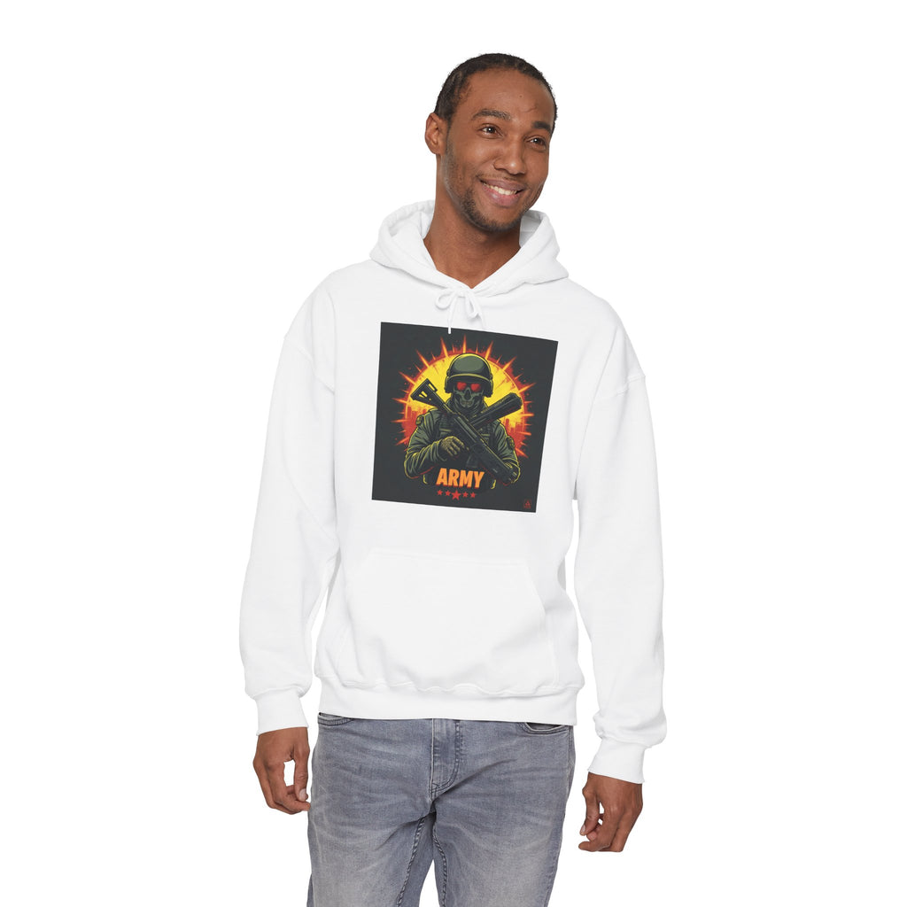 Army Tribute Skull Soldier Hoodie | Intuition Within