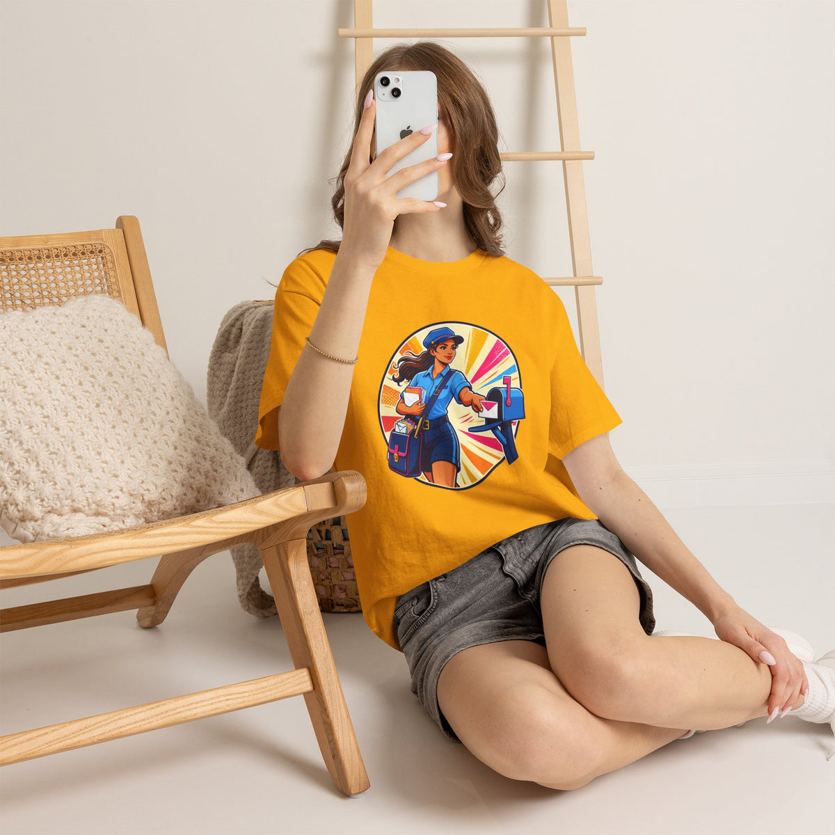 Female Mail Carrier Retro Tribute Tee
