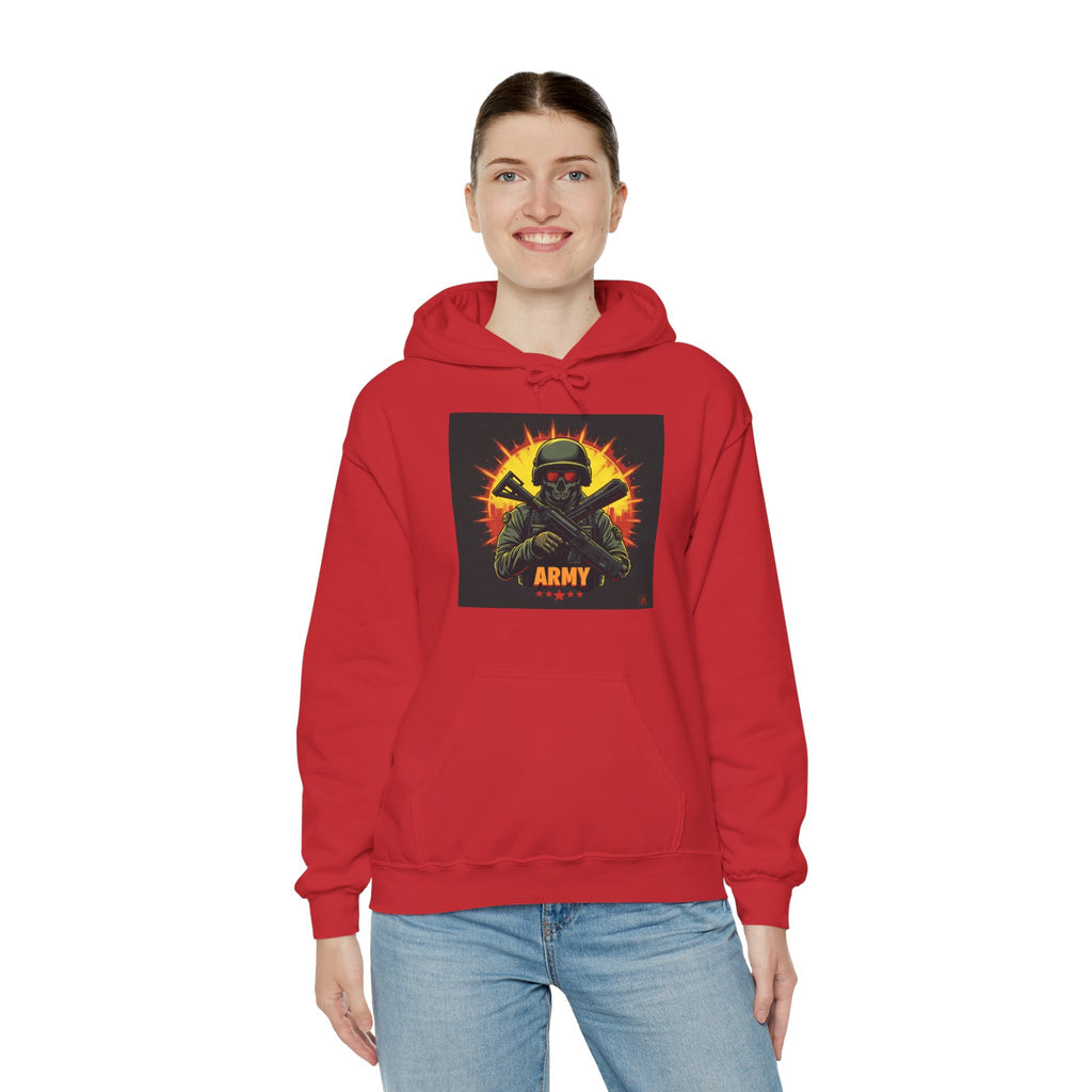 Army Tribute Skull Soldier Hoodie | Intuition Within