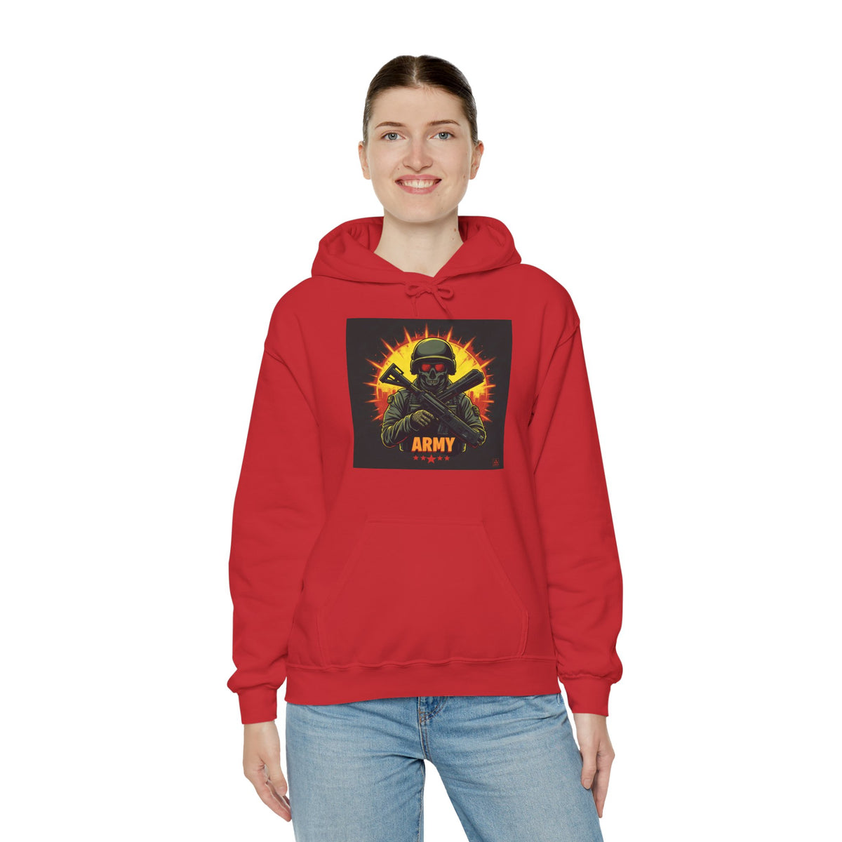 Army Tribute Skull Soldier Hoodie | Intuition Within