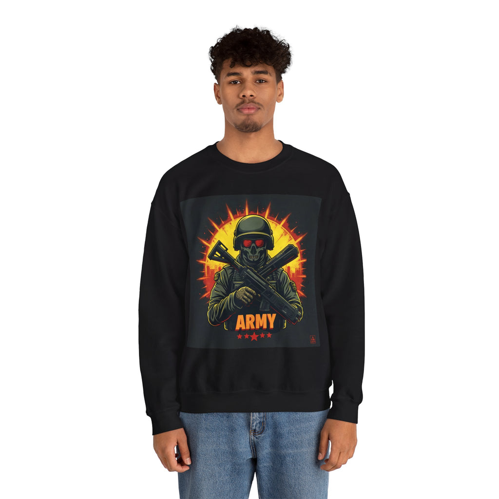Army Tribute Skull Graphic Sweatshirt | Intuition Within