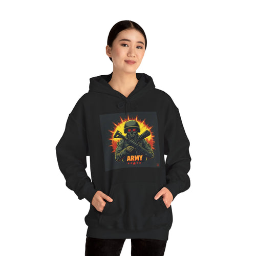 Army Tribute Skull Soldier Hoodie | Intuition Within