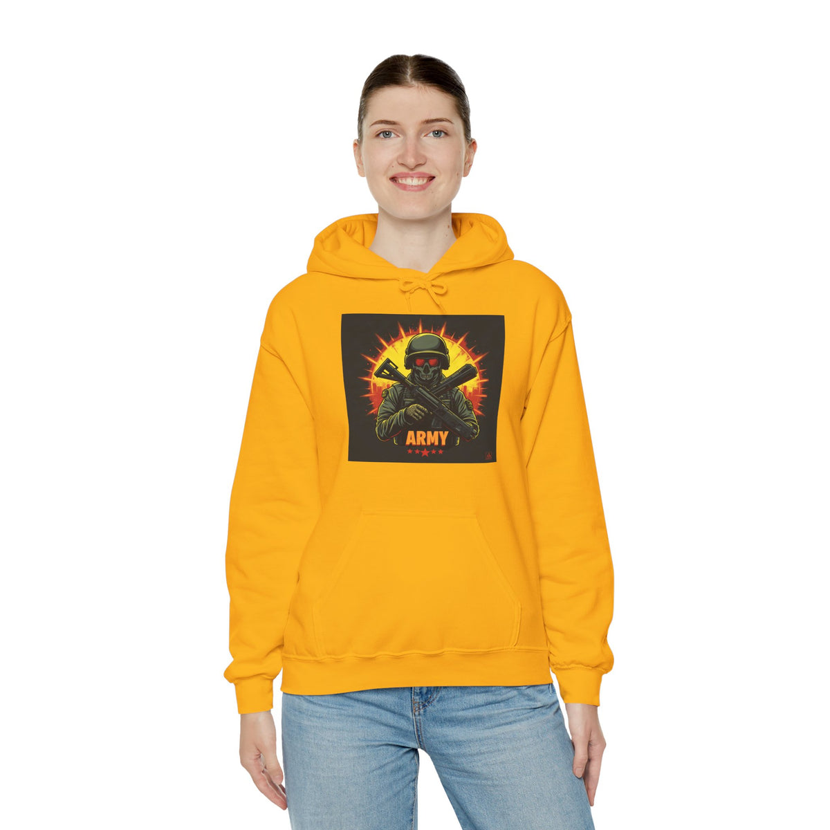 Army Tribute Skull Soldier Hoodie | Intuition Within