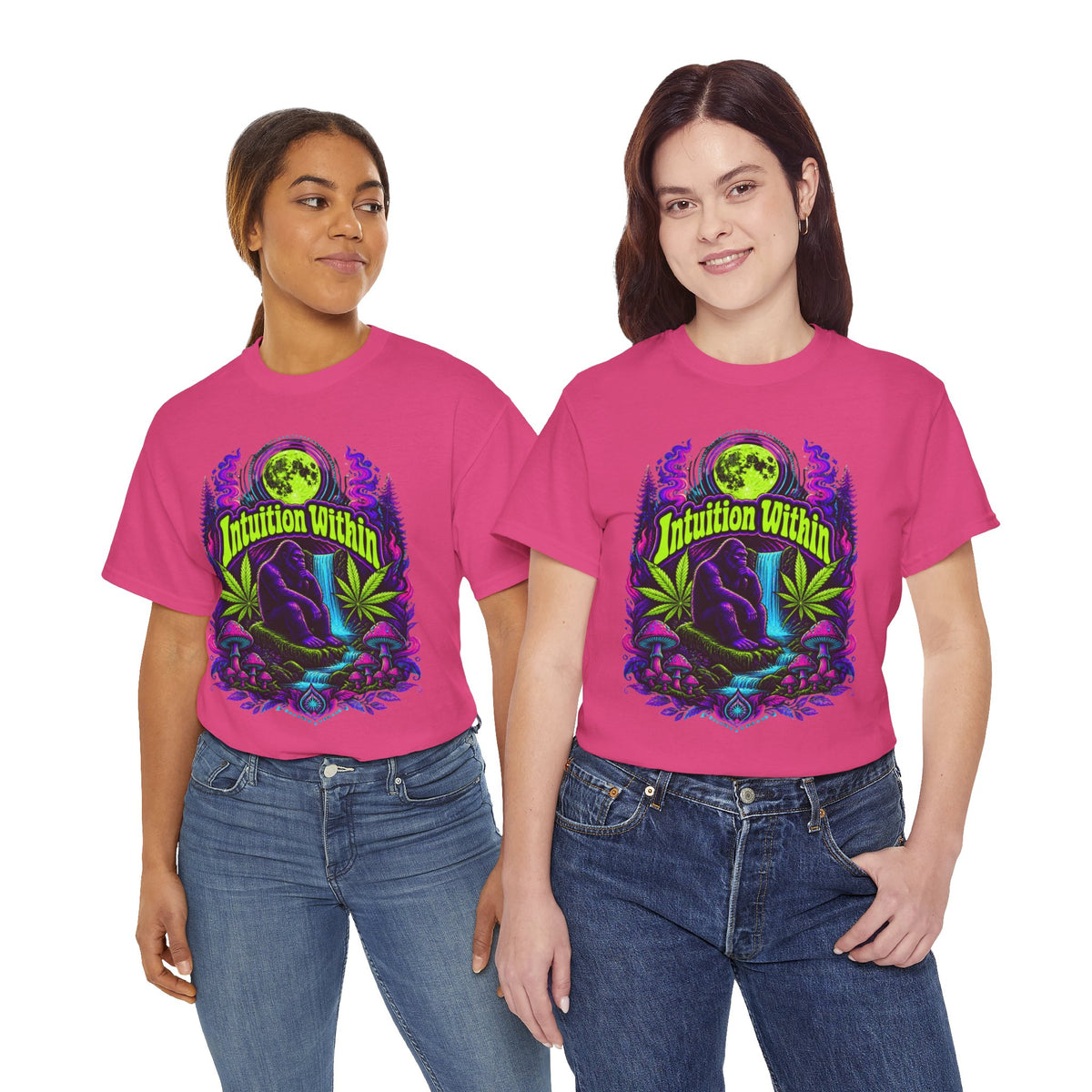 Moonlit Bigfoot Waterfall Graphic Tee