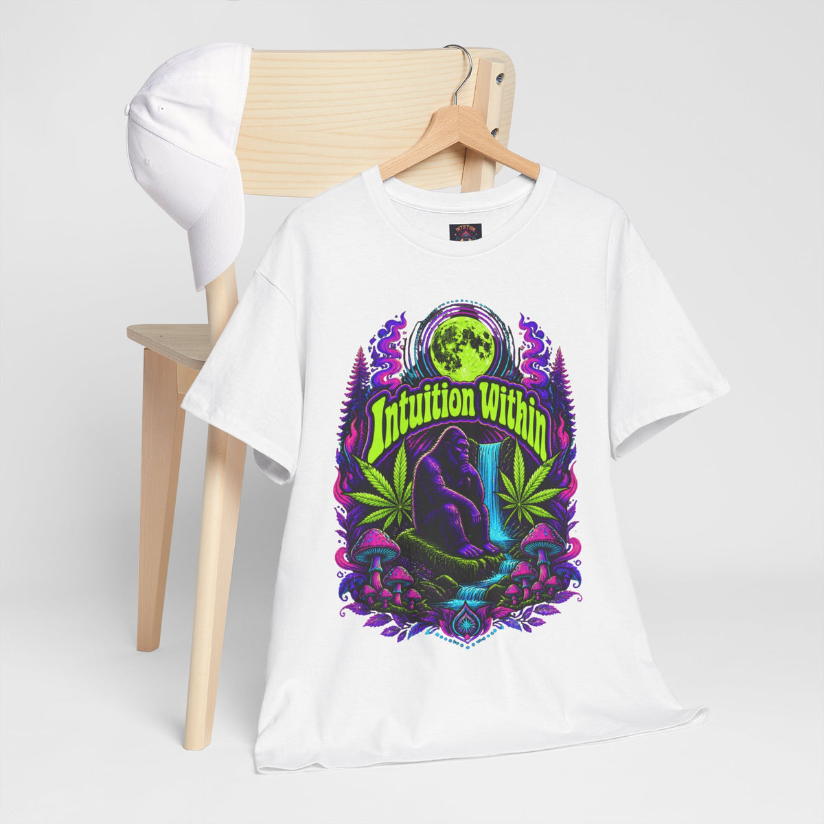 Moonlit Bigfoot Waterfall Graphic Tee