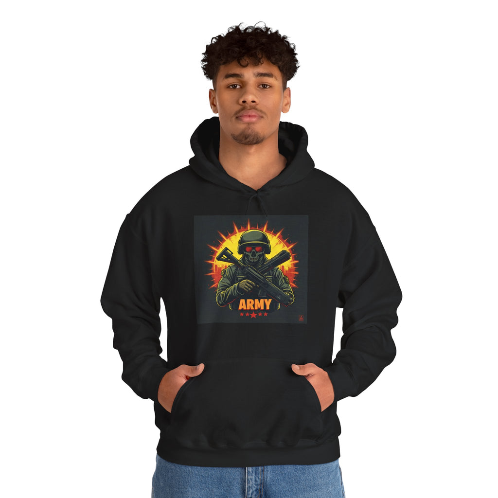 Army Tribute Skull Soldier Hoodie | Intuition Within