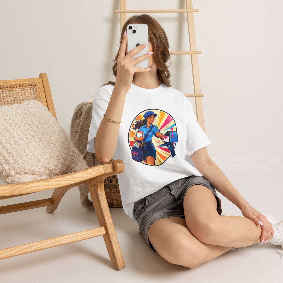 Female Mail Carrier Retro Tribute Tee